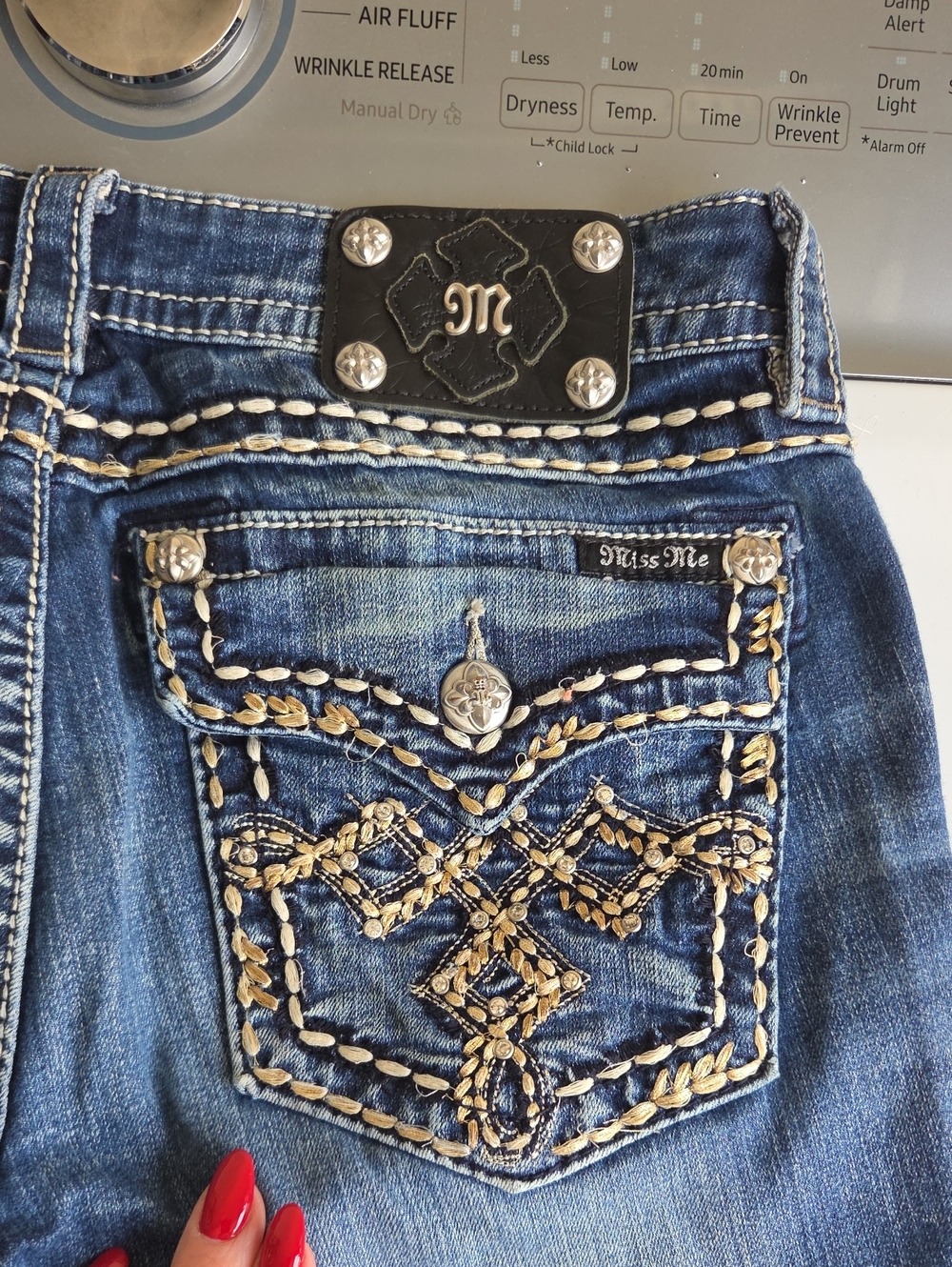 Miss Me Skinny Jeans Signature Rise Skinny Jeans Bling Women 31 - Picture 1 of 7